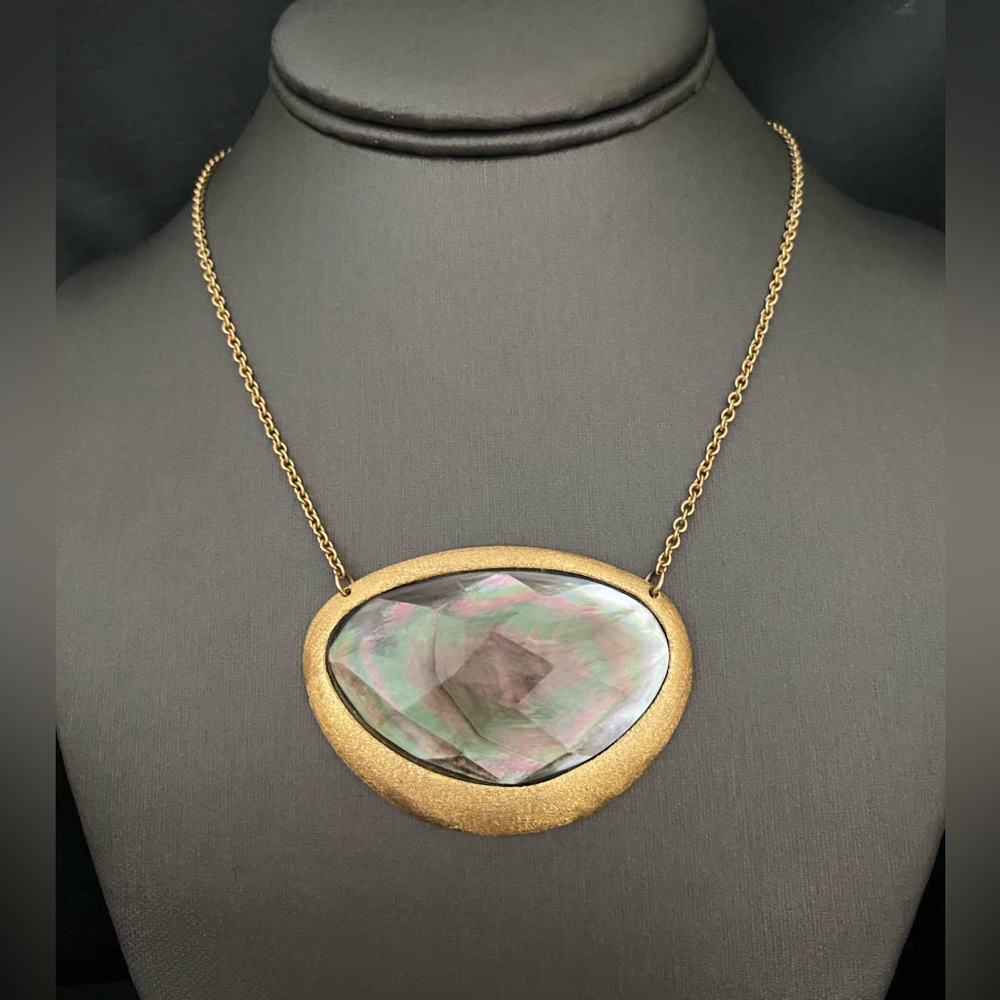 Rivka Friedman black mother of pearl pendant